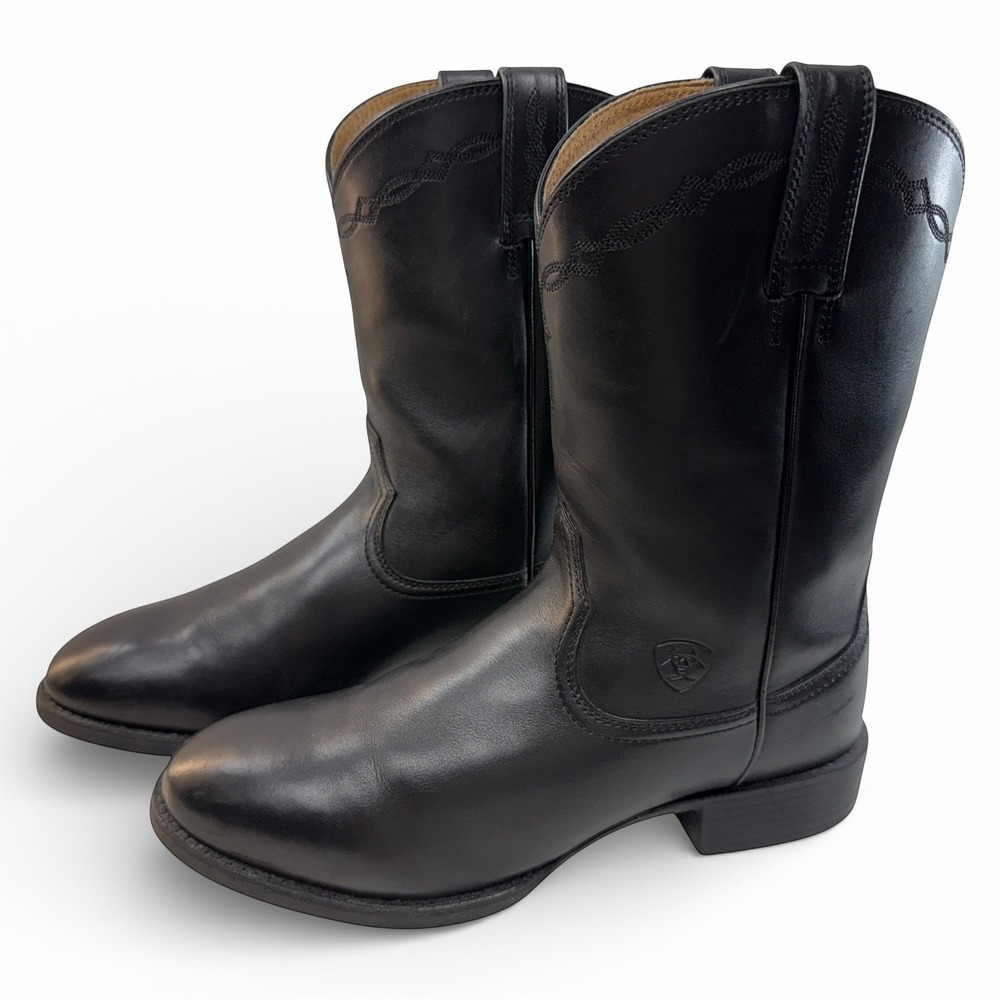 Ariat Black Leather Cowboy Boots
